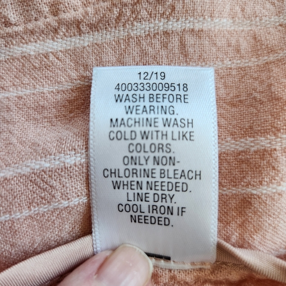 Candie's Women's Pastel Salmon Linen-Blend Long Sleeve Blazer/Suit Jacket  L - Picture 12 of 14